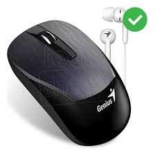 MOUSE INALAMBRICO + AURICULARES GENIUS MH 7018 NEGRO