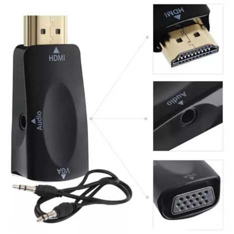 CABLE HDMI A VGA CON AUDIO Y POWER