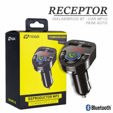 RECEPTOR BLUETOOTH AUTO MANOS LIBRES SPEAKER MP10 - NOGA