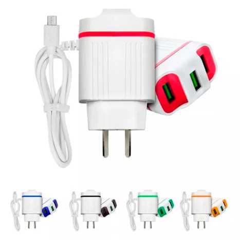CARGADOR CELULAR TABLET CARGA RAPIDA  FAST CHARGER CON USB MICRO + 3 USB