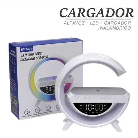 CARGADOR CON ALTAVOZ + LED + CARGADOR - MOD. 3401