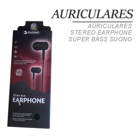 AURICULARES STEREO EARPHONE SUPER BASS SUONO