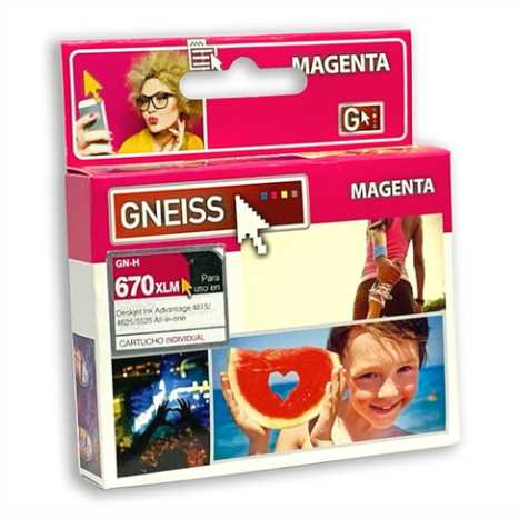 CARTUCHO ALTERNATIVO 670 MAGENTA - GENEISS