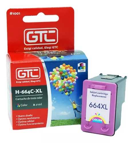 CARTUCHO ALTERNATIVO HP 664 XL COLOR - GTC