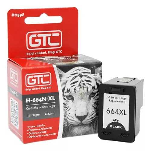 CARTUCHO ALTERNATIVO HP 664 XL NEGRO - GTC