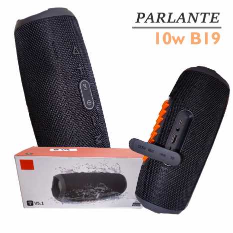 PARLANTE BLUETOOTH INALÁMBRICO 10W B19 USB AUX WATERPROOF