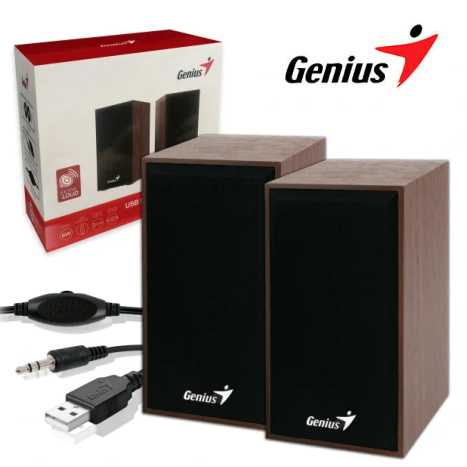 PARLANTE GENIUS SP-HF180 6W WOOD SEMIL MADERA