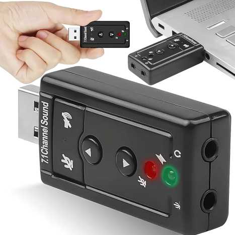 PLACA DE SONIDO USB EXTERNA AUDIO 7.1