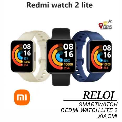RELOJ SMARTWATCH REDMI WATCH LITE 2- XIAOMI NEGRO